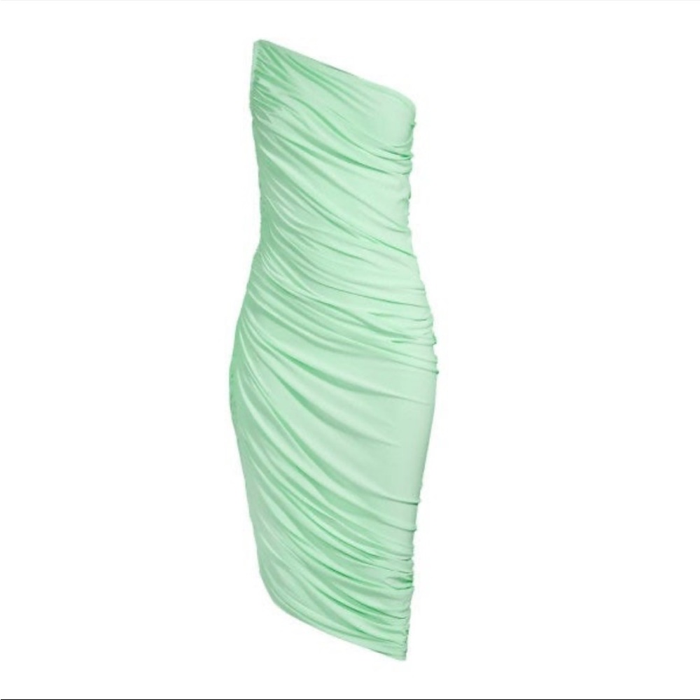 Norma Kamali Diana Mini Dress Seafoam Green